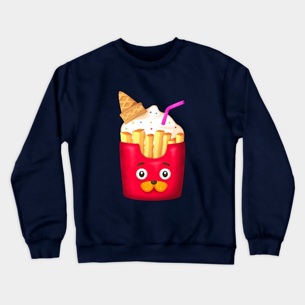 Ice-cream French-fries Crewneck Sweatshirt by jbzky